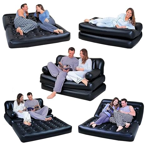 Kytaste 5 In 1 Inflatable Pvc Sofa Air Cushion Folding Bed Couch