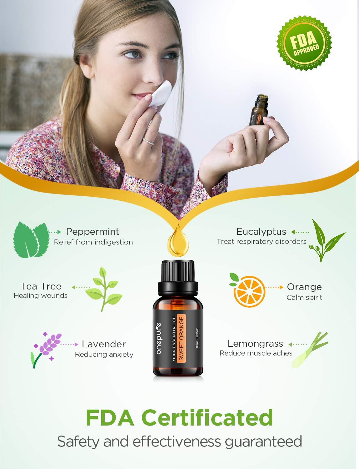InnoGear Essential Oil Diffuser with Oils, 150ml Aromatherapy Diffuser with 6 Essential Oils Set, Aroma Cool Mist Humidifier Gift Set, Dark : Beauty