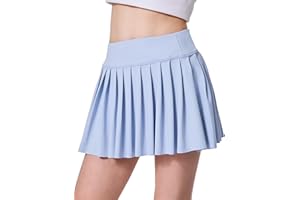 AugIris Girls Pleated Skirt with Shorts Athletic Tennis Skorts School Kids Teen High Waisted Skorts with Pockets