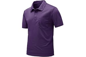 Rdruko Men's Polo Shirts Short Sleeve Quick Dry Outdoor Golf Sports Shirts with Pocket