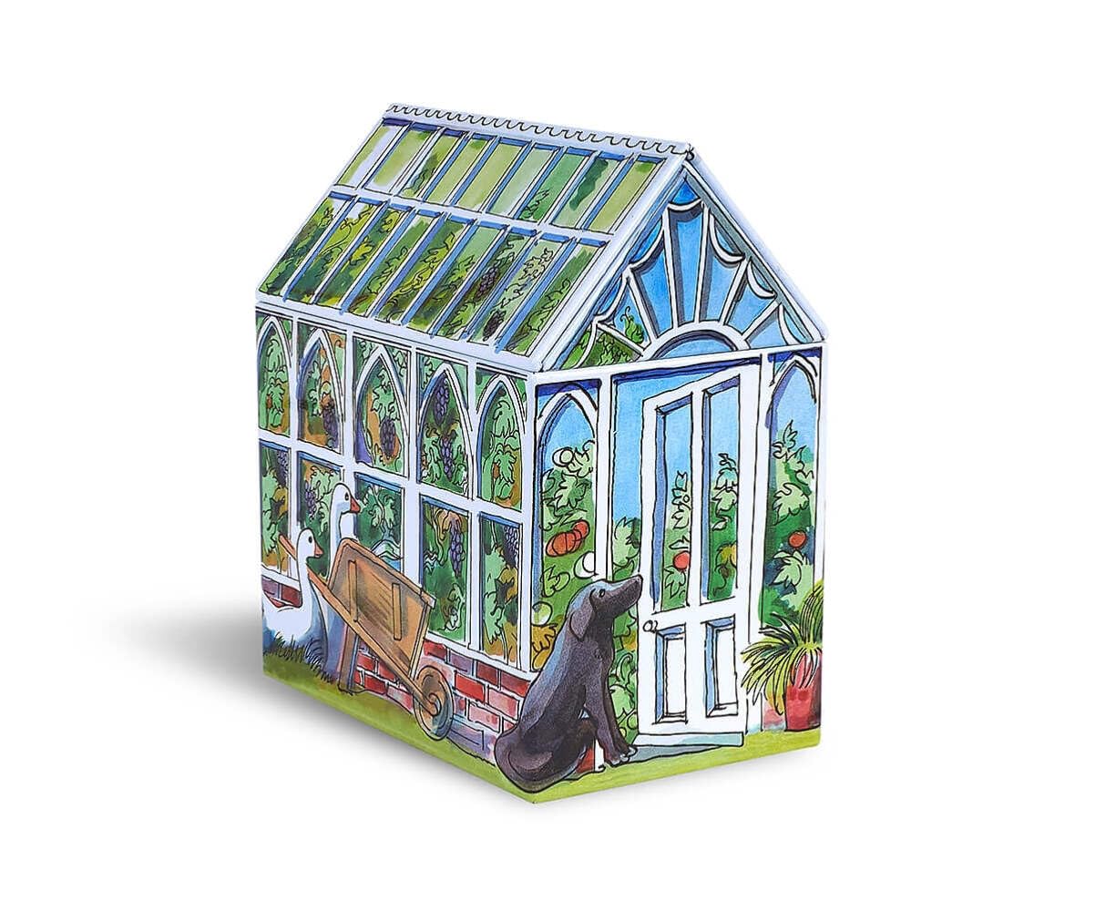 Emma Bridgewater - Green House Shaped Tin 120 x 135 x 75mm Matthew Rice