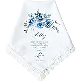 Something Blue Gift for Bride | Something Blue Before I Do | Wedding Handkerchief | Bridal Shower Gift for Bride from Mom Sister Friend | Wedding Day Keepsake