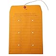 Quality String-Tie Jumbo Size Inter-Department Envelopes, 12 x 16 Inches, Printed Both Sides - 71 Entries, 10 per Pack