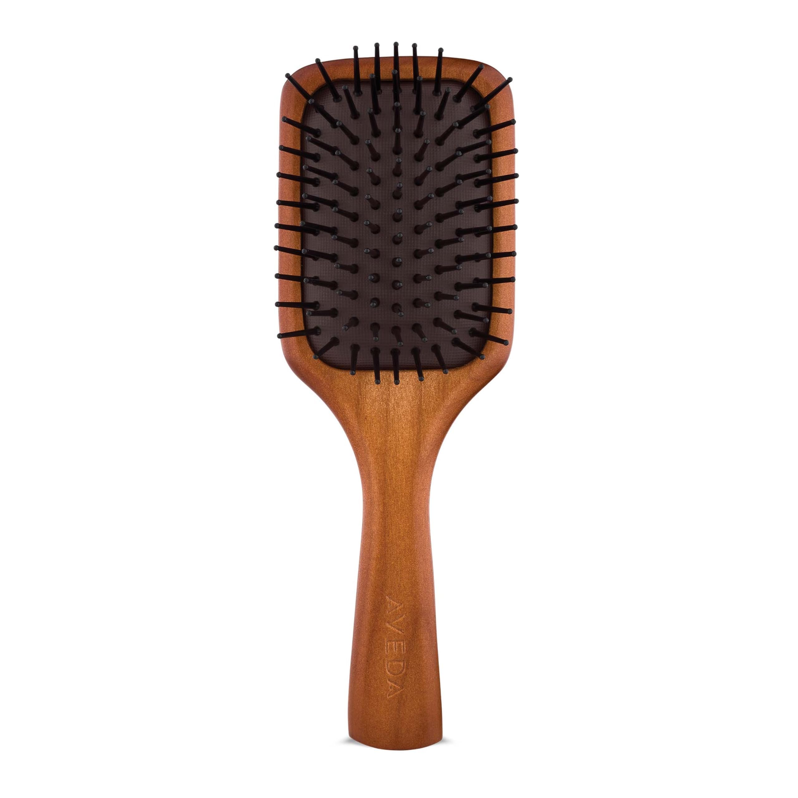 Aveda Wooden Mini Paddle Brush | Travel Size | Detangling, Smoothing Hair Brush | Straightening, Blow Drying | All Hair Types