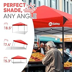 Sekey 10x10 Pop Up Canopy - One-Push Setup, 99% UV