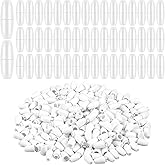 WILLBOND 100 Pcs Breakaway Clasps for Necklace Plastic Safety Bracelet Clasps for Lanyard Bead Barrel Connectors for Necklace Bracelet Jewelry Making DIY (White)