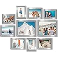 Americanflat Set of 10 Picture Frames with Shatter-Resistant Glass - Gallery Wall Frame Set with Two 8x10 Frames, Four 5x7 Frames and Four 4x6 Frames - Signature Collection - Silver
