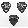 Ibanez BEL16ST10S-HBK New Sensory Picks, Made of Elastomer, Teardrop Shape, Non-Slip, Soft Material, 0.04 inches (1.0 mm), Pack of 3