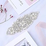 XINFANGXIU Small Rhinestone Bridal Applique Patch