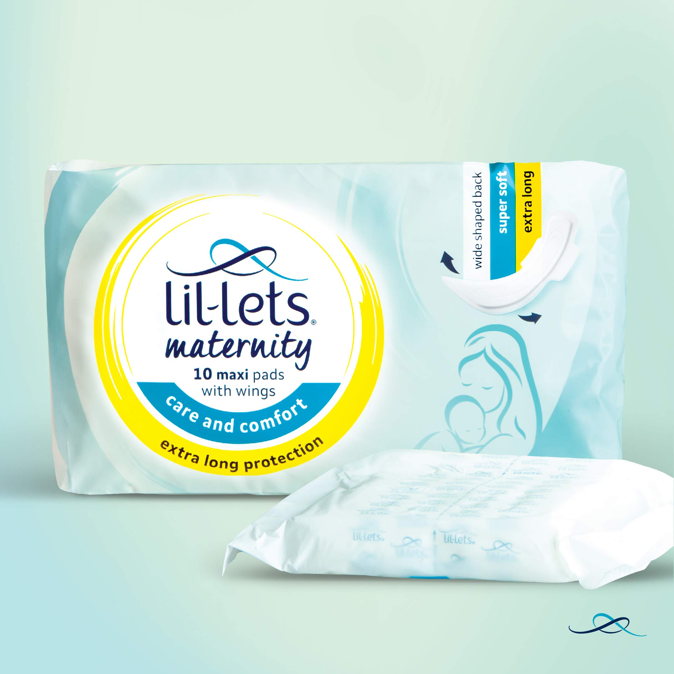 LilLets Maternity Pads 30 x Extra Long Maxi Thick Pads with Wings