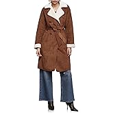 Avec Les Filles womens Faux Shearling Belted Coat