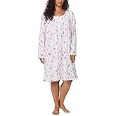 Eileen West Womens Sleepwear & Loungewear - Brushed Flannel Collection - 100% Cotton Long Sleeve Waltz Nightgown