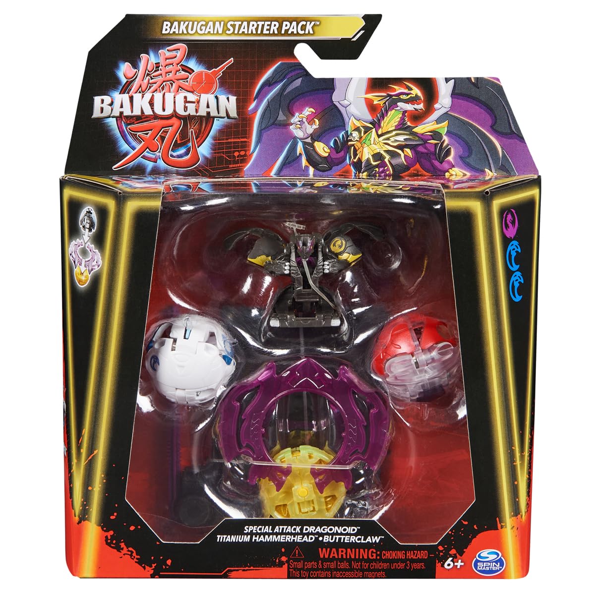 Bakugan Starter Pack Battling Figures Various Styles [1 Unit] Special Attack Bruiser and Octagon Nillious Ventri and Octagan Trox Special Attack Hammerhead Ventri and Smoke Bruiser Mantid and Titanium