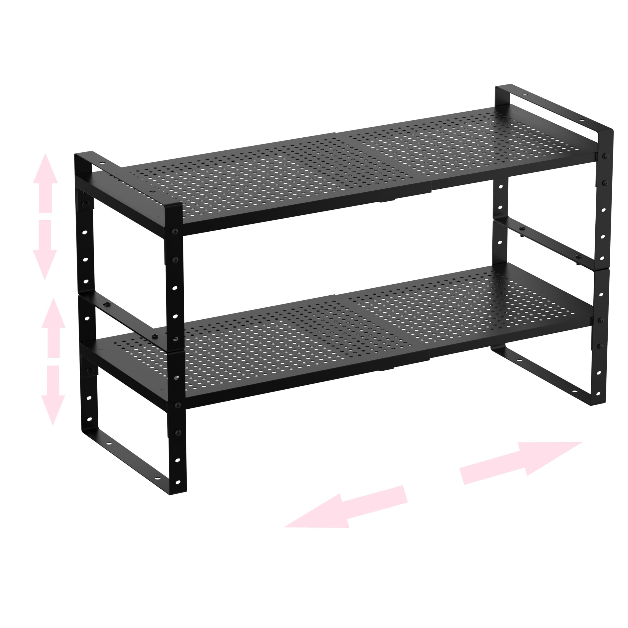 Photo 1 of Asiingkel Multi-Functional Metal Shoe Rack, Space-Saving, Perfect for Entryway, Closet, Bathroom, etc. - Sturdy and Durable, High Weight Capacity?2PACKS/Black/Large