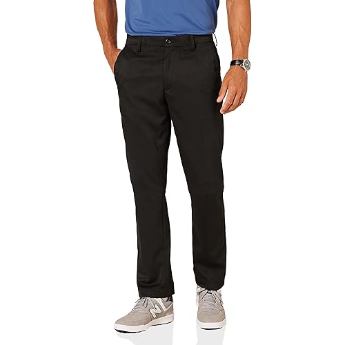 Amazon Essentials Men's Straight-Fit Stretch Golf Pant, Black, 33W x 29L