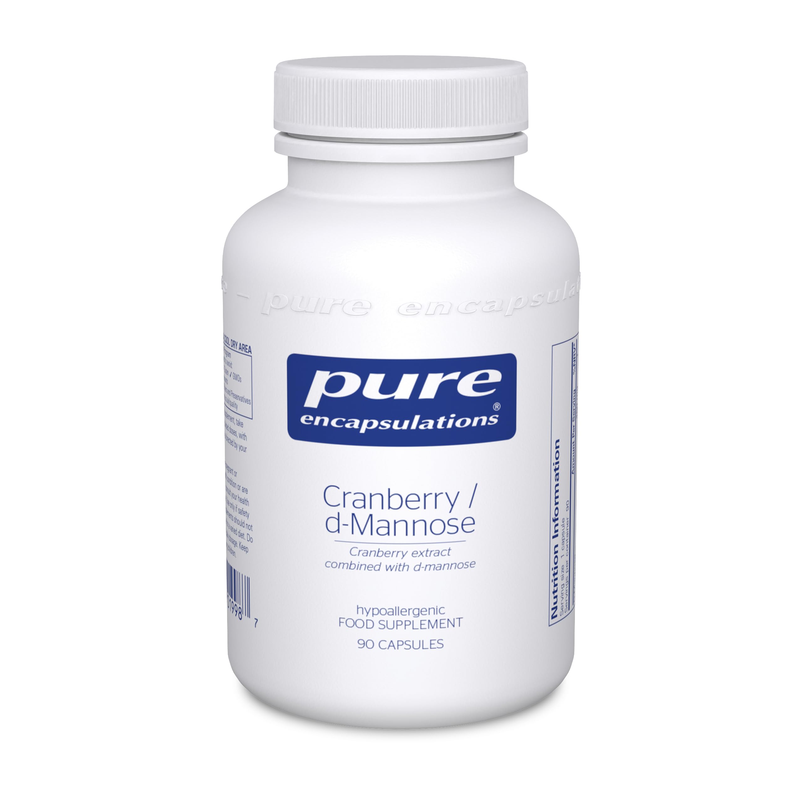 Pure Encapsulations - Cranberry/D-Mannose - Cranberry Extract Combined with D-Mannose - 90 Vegetarian Capsules