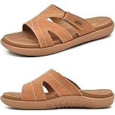 KuaiLu Womens Fashion Orthotic Slides Ladies Lightweight Athletic Yoga Mat Sandals Slip On Thick Cushion Slippers Sandals With Comfortable Plantar Fasciitis Arch Support