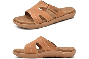 KuaiLu Womens Fashion Orthotic Slides Ladies Lightweight Athletic Recovery Yoga Mat Sandals Slip On Thick Cushion Slippers Sa