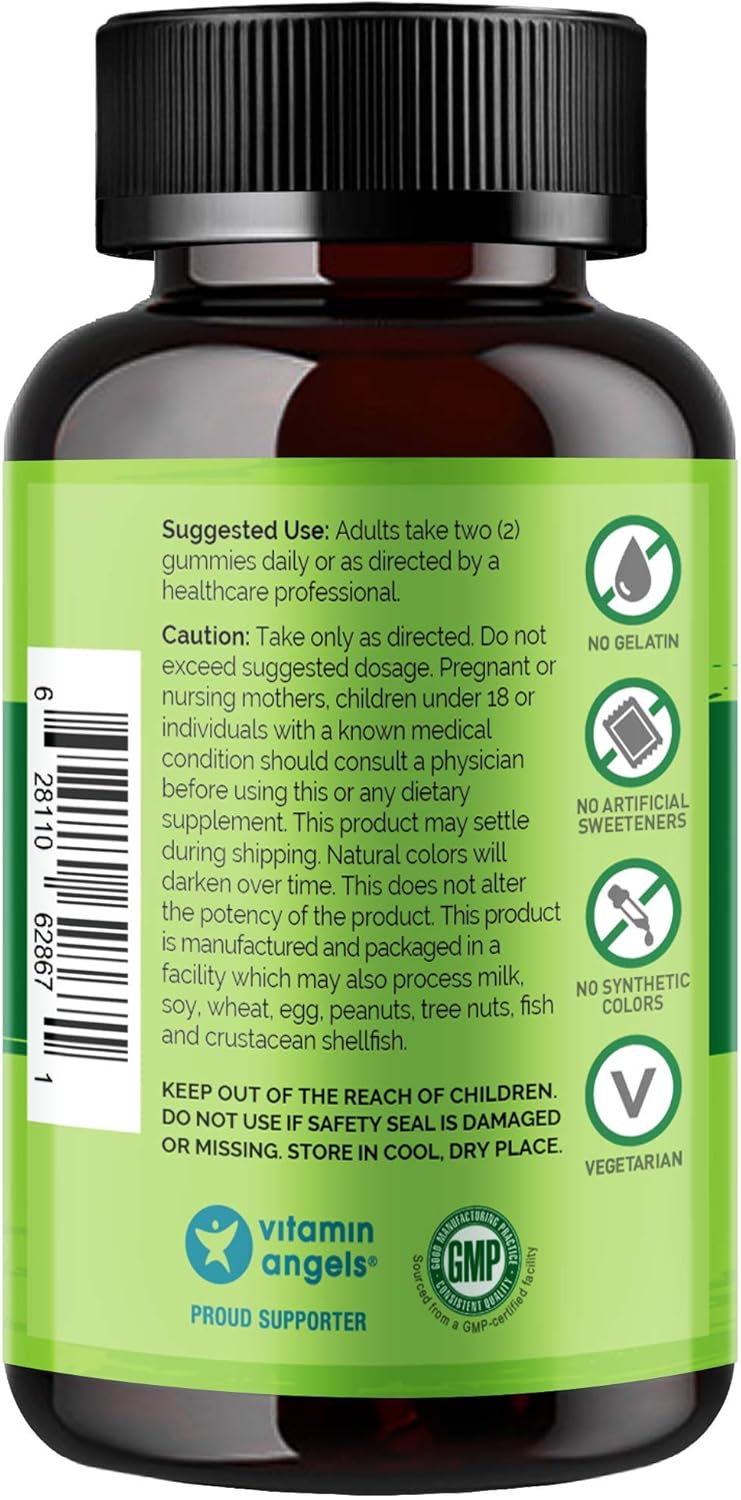 NATURELO Biotin Gummies - Supports Healthy Hair, Skin & Nails - High Potency 2500 mcg - Non GMO, Gluten Free - 60 Gummies: Health & Personal Care