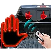 Keepdone Middle Finger Car Light - Glogesture Hand Light for Car,Light Up Middle Finger for Cars Window, Led Hand Gesture wit