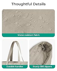 BAGSMART Tote Bag for Women with Zipper, Gym tote