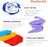 Shuttle Art 25 Colors Acrylic Paint Set 60ml with 3 Brushes & Palette view 6