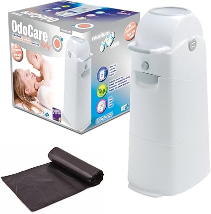 Odocare Poubelle A Couches Bebe En Design Sans Odeur Blanc Argent 3 Tailles Disponibles Amazon Fr Bebes Puericulture