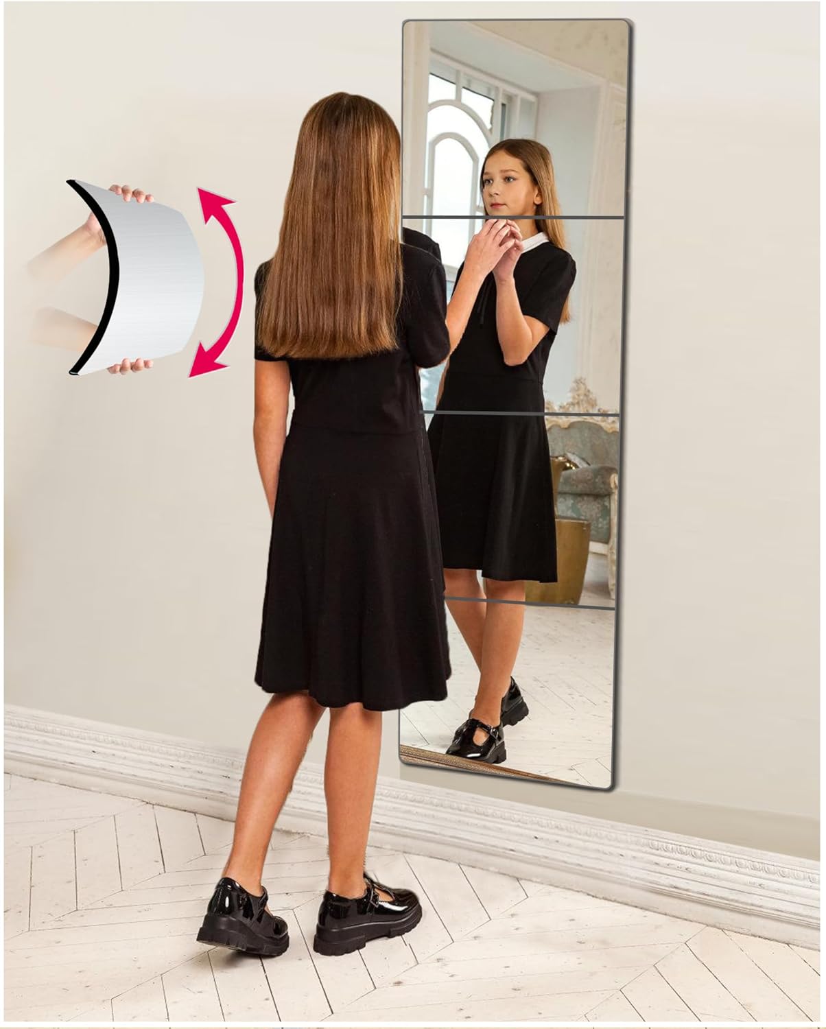 Mirrors - Shatterproof Wall Mirror Full Length Mirror,Plexiglass Mirrors for Wall,Full Body Mirror for Bedroom,Gym Mirrors for Home,12