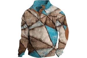 OIOLOYJM Sweatshirts for Mens Fashion Button Fleece Sherpa Long Sleeve Stand Collar Pullover Loose Vintage Sweatshirt Tops