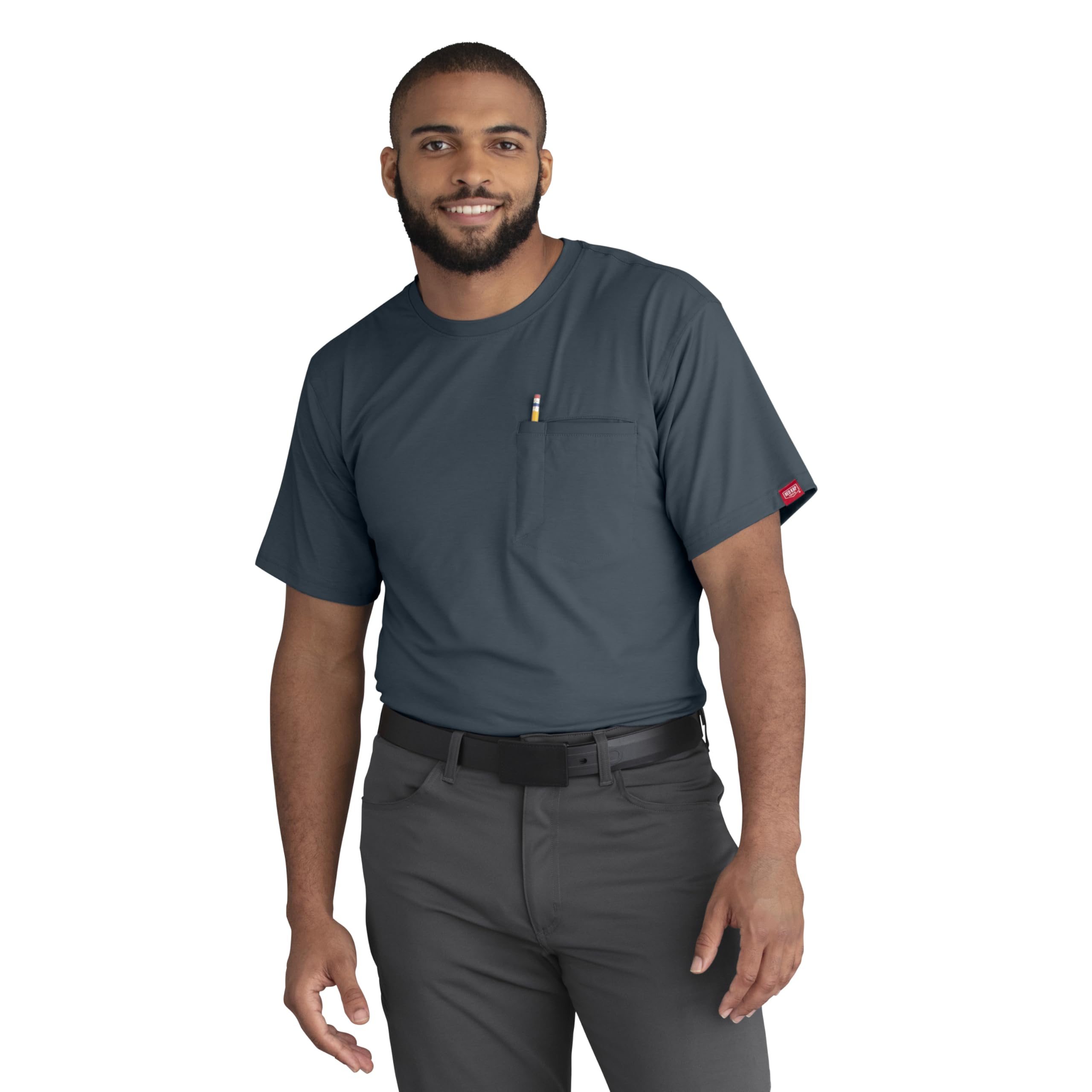 Photo 1 of Red Kap Men's Standard Size Cooling Short Sleeve Pocket Tee, Arctic, Large