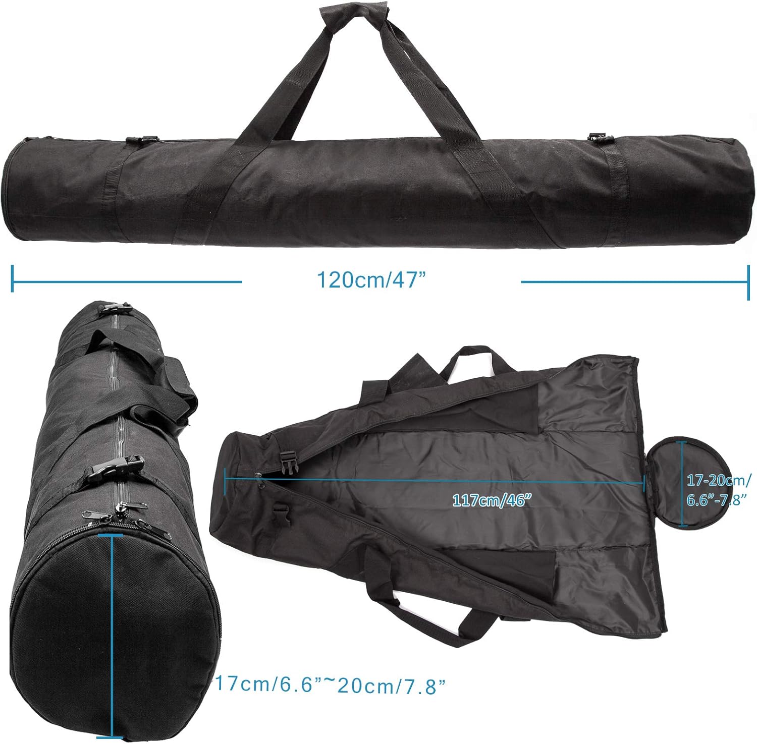 120Cm 47" Tripod Carry Bag Case, Pad Camera Video Photography Studio Equipment Bag - Image 4