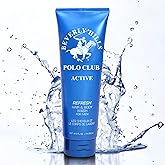 Beverly Hills Polo Club Men's Hair & Body Wash - Active Scent - Luxury Designer Fragrance, Refreshing & Long-Lasting Cleanser for Him, 8.5 oz