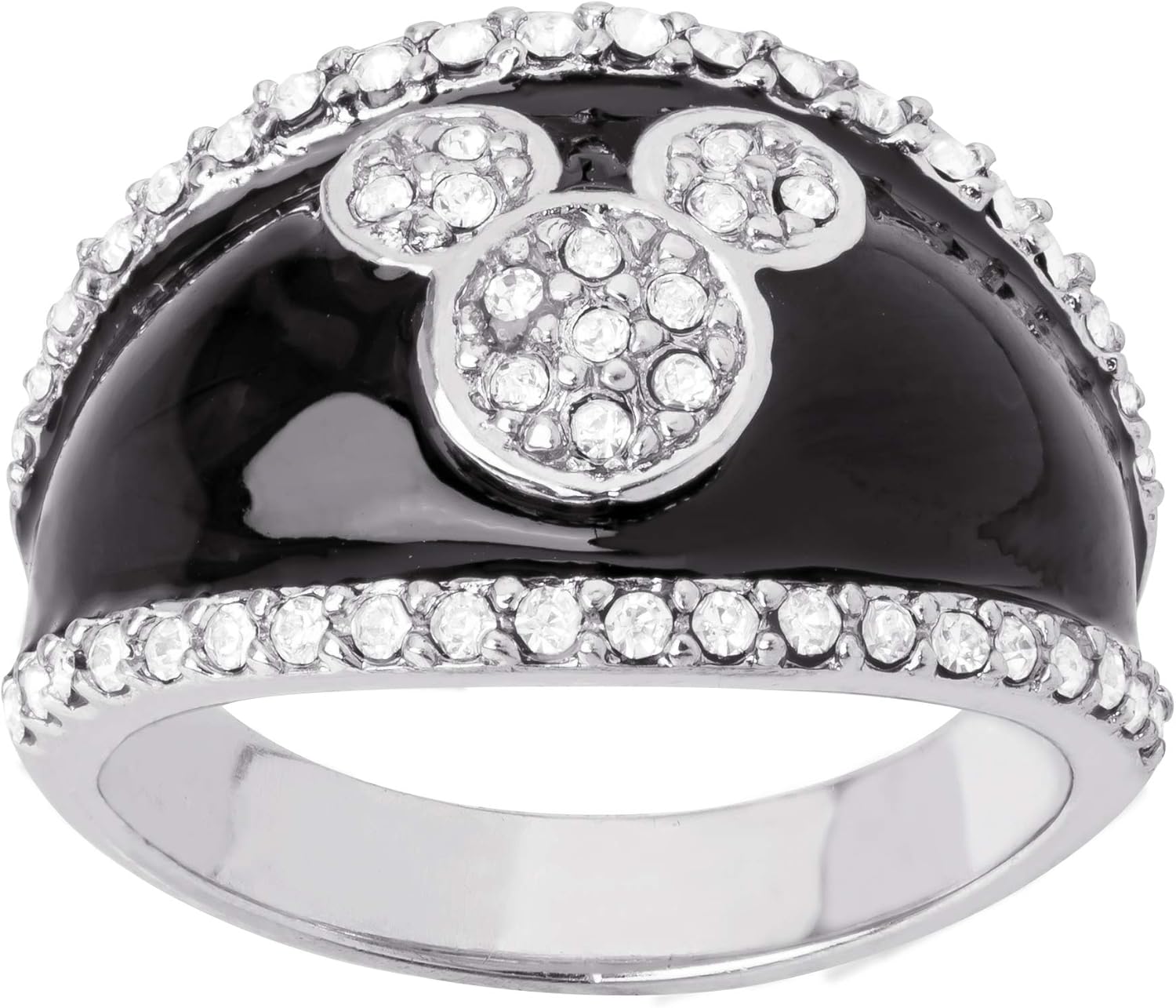 Disney Mickey Mouse Jewelry for Women and Girls, Silver Plated Mickey