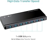 TP-Link UH720 Powered USB Hub 7 Data Ports 2 Smart Charge Ports 12V/4A view 3