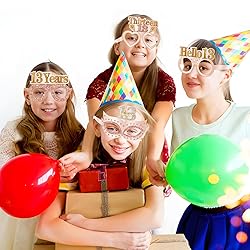 Guiruiy 24PCS 13th Birthday Paper Eyeglasses