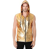 Amazon.com: Funny World 70s Disco Costume for Men Sleeveless