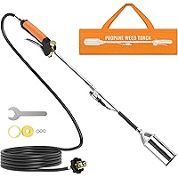 CALPOSE Propane Torch Weed Burner, Propane Weed Torch High Output 400,000BTU with 12FT Hose, Weed Torch with Flame Control an