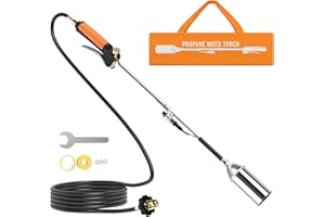 CALPOSE Propane Torch Weed Burner, Propane Weed Torch High Output 400,000BTU with 12FT Hose, Weed Torch with Flame Control an