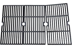 16 7/8" Grill Grates for Charbroil 463420508, 463420511, 463436214, 463440109 Gas Grill, Porcelain Coated Cast Iron Cooking G