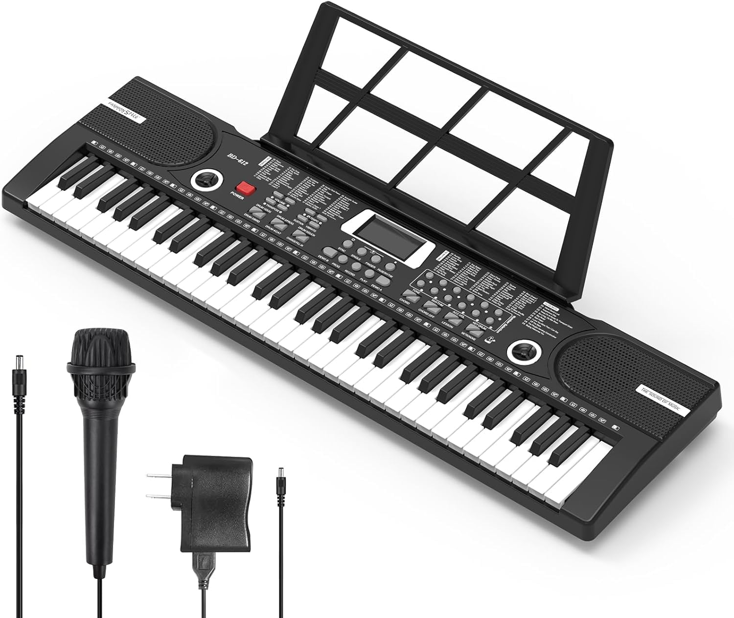 Photo 1 of 61 keys keyboard piano, Electronic Digital Piano with Built-In Speaker Microphone, Sheet Stand and Power Supply, Portable piano Keyboard Gift Teaching for Beginners