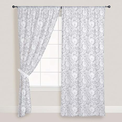 Buy Artzfolio Seashells Door Window Curtain Silk 3feet X 9feet