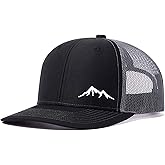 Sodomkt Mountain Trucker Hat for Men Women,Adjustable Camping Wilderness Outdoor Baseball Caps
