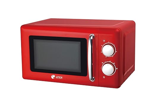 Microondas vintage básico colores pastel (Rojo)
