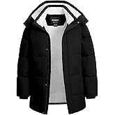 CTFASHION Boys Winter Puffer Jacket Waterproof Hooded Parka Coat with Faux Fur Lining Warm Insulated Outdoor Jacket for Kids