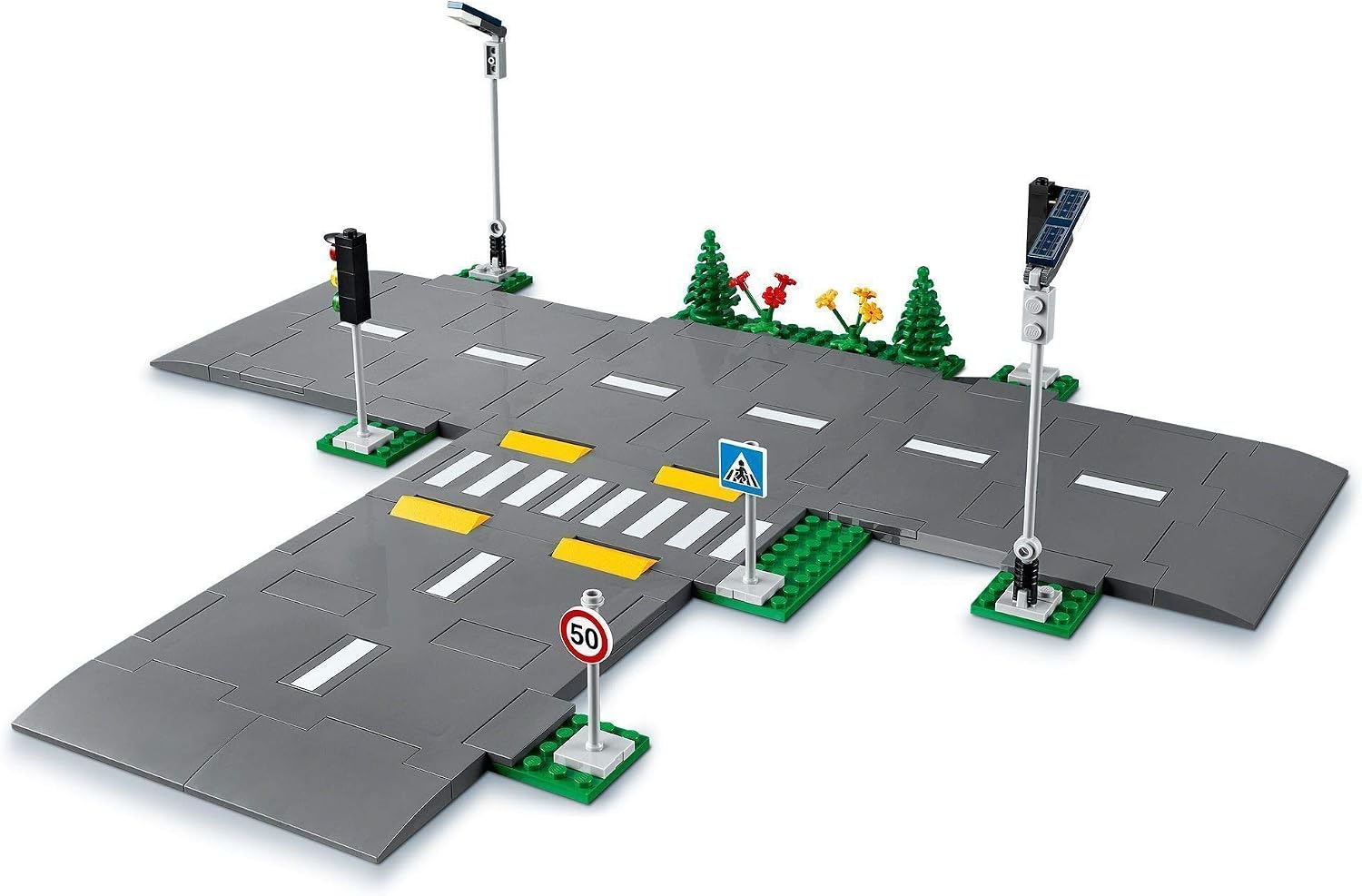 LEGO 60304 City Road Plates Building Toys, Set including Traffic Lights, Trees & Glow in the Dark Bricks - Image 3