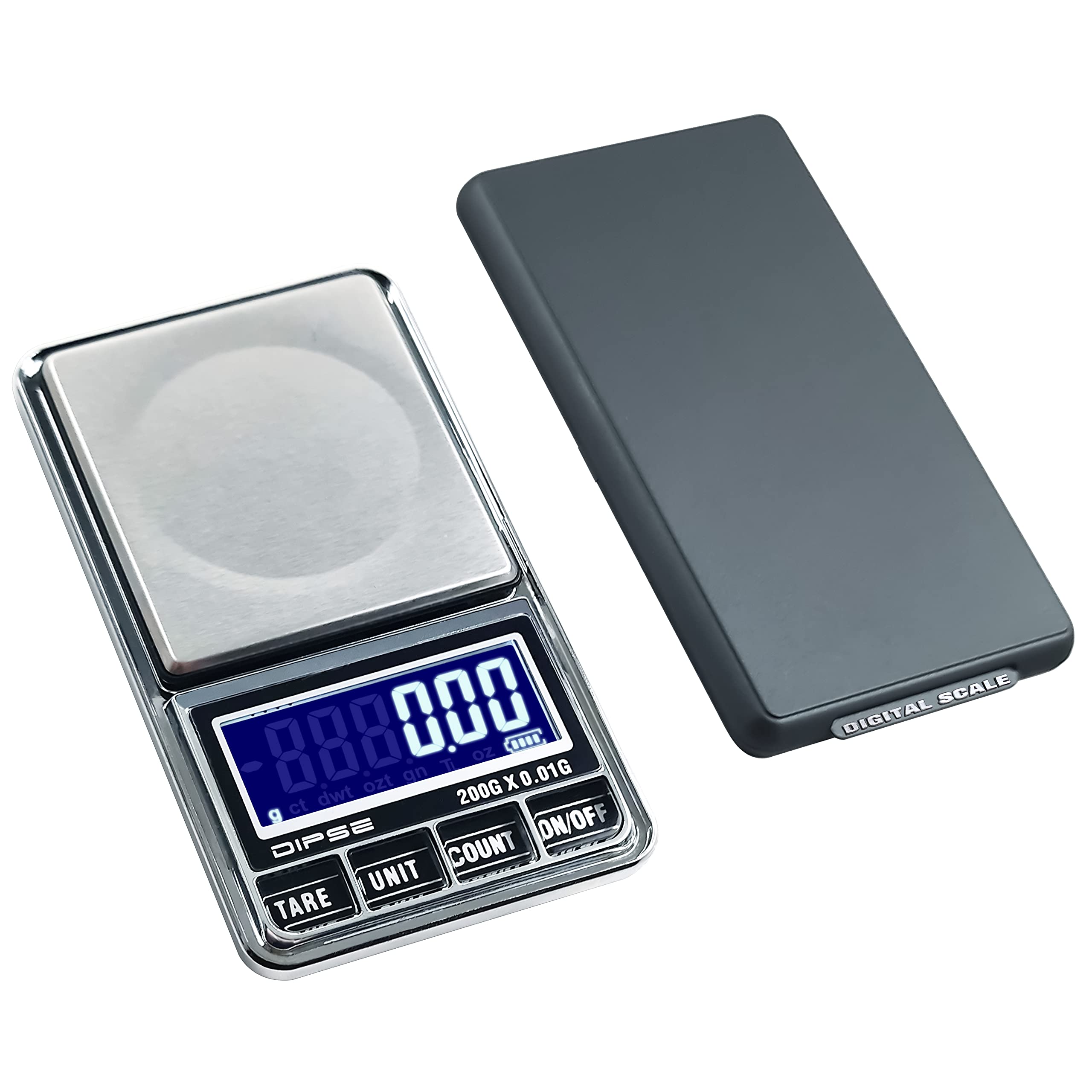 Digital Scales TP Series, Accurate High-Precision Pocket Scales, Gold Scales with Extra-Large Weighing Surface, 200g x 0,01g