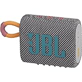 JBL Go 3 - Portable Mini Bluetooth Speaker, big audio and punchy bass, IP67 waterproof and dustproof, 5 hours of playtime, speaker for home, outdoor and travel (Grey)