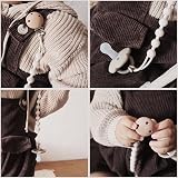Zouwel 2 Pack Silicone Dummy Clips Wooden Pacifier Holder White Boys Girls view 5