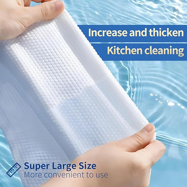REUSABLE DRY & WET DISH SOAP FOAM WIPES – MULTI-PURPOSE CLEANING TOWELS FOR KITCHEN, BATHROOM, TRAVEL | NO WATER NEEDED, ECO-FRIENDLY, REACHES HARD-TO-CLEAN AREAS (60 PACK)