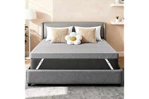 DAXPOO 2 Inch Full Memory Foam Mattress Topper - Gel Infused Memory Foam - Plush Feel - Cooling and Pressure Relieving - Cert